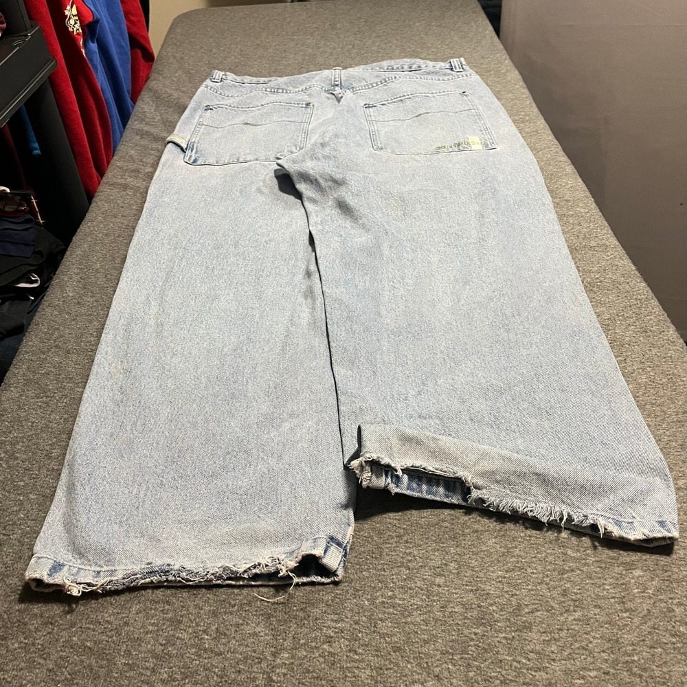 Southpole Mens Baggy Carpenter Jeans Light Wash Wide Leg Denim Size 42 x 32
